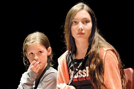 Paley Goodwin and Aaliyah Decker battle it out for the win with one round left to go in the county spelling bee. Decker went on to win the bee upon correctly spelling the word “enumerated.”