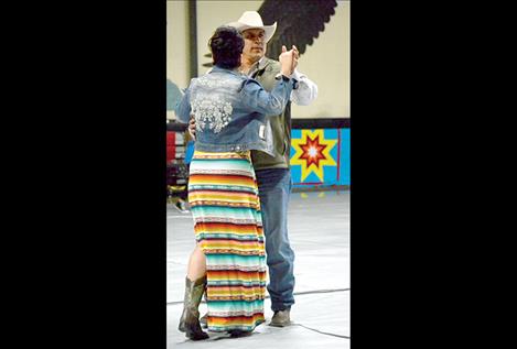 Cher and Leon Stewart circle the floor during the “Ladies’ Choice” dance.