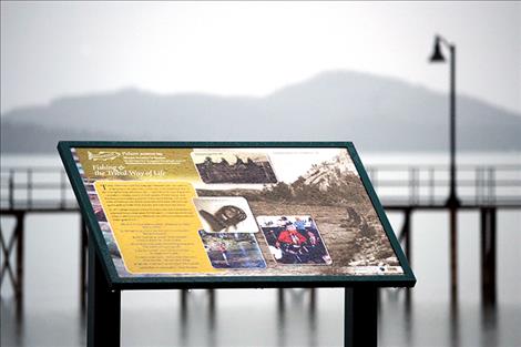 Fishing culture and history is explained in a sign near the West Pier.