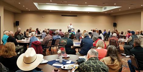 Republican congressional candidate Greg Gianforte speaks in Polson.