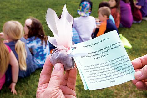 “Planting Seeds of Peace” was a school-wide fundraiser students participated in to purchase a new tree for the school.