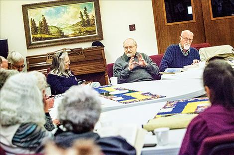 Lonnie Durham, retired Professor of English Literature, celebrates his 83rd birthday during a short story discussion.