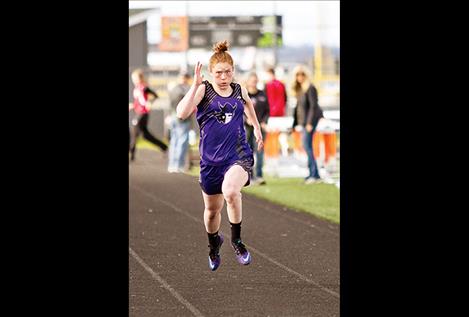 Charlo’s Alley Delaney won both the 100 and 300 hurdles during Lake County’s track meet May 2.