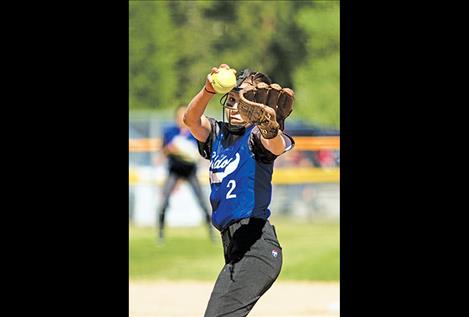 MAC’s Tomi Brazill stares down the batter.