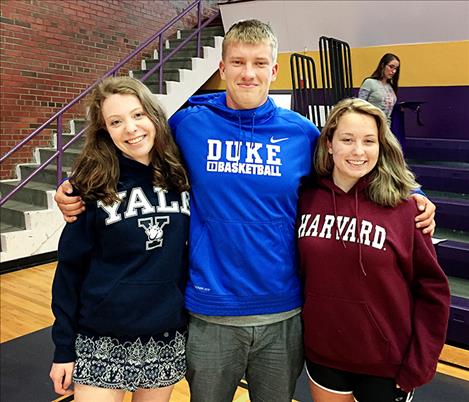 Polson High School graduates Katelyn Toland, Kave Forman-Webster, and Sierra Garcia will be heading to Yale, Duke, and Harvard universities, respectively. 