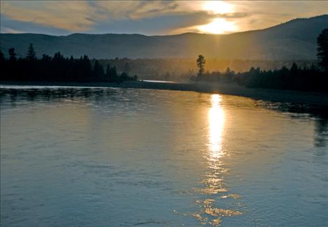 The Flathead River flows southwest near Buffalo Bridge, oblivious to the proposed water rights compact on the table for the Flathead Reservation.