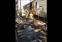 Ronan Fire  Department  quickly puts out trailer fire