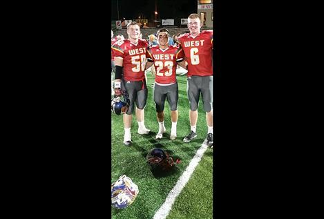 Kasey Mock, Tanner Wilson and Matthew Rensvold played in the East-West Shrine football game.