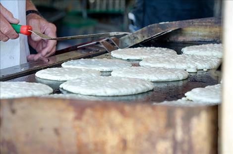 Pancakes on the griddle