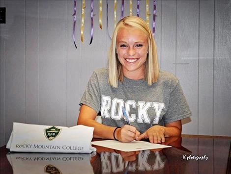 Tiara Duford signs a letter of intent to play soccer at Rocky Mountain College in Billings.