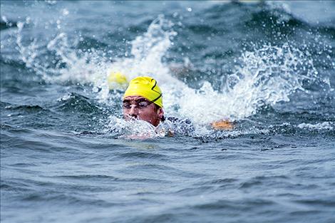 Landon Shipley eyes the finish line.