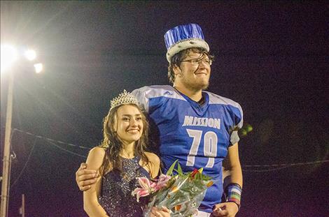  Abbey Arlint was crowned queen and Michael Durglo was crowned king during the half time football celebration.