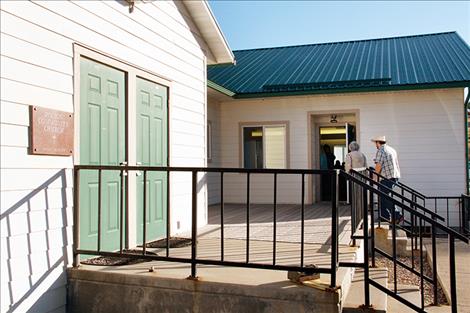 People attend a recent Friday meal at the Polson Community Church.