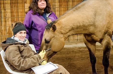 Amanda Held and Shaunda Albert led the equine-assisted retreat.