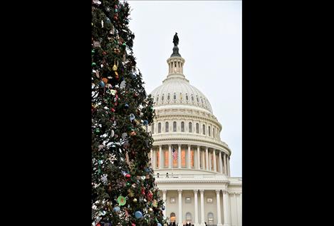 Victoria Scordato photo Three-thousand handmade decorations from Montanans adorn the Capitol Christmas Tree.