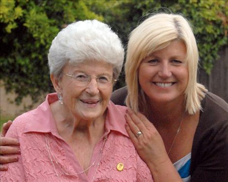 Linda Sappington, right, shares a moments with mom Lucille Marie Ahlberg in 2010.