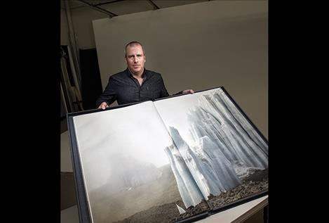 MSU photography professor Ian van Coller has  focused his creative energy on making large- format, handmade art books about the melting of  glaciers around the world to demonstrate the impact of climate change. He’s co-authored a book about the melting of glaciers in Glacier National Park that is now on display at the Metropolitan Museum of Art in New York City.