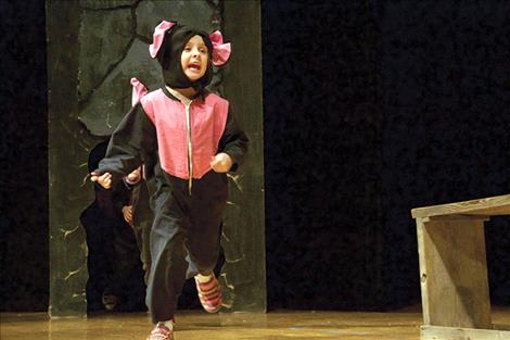 Cora Dowdy plays one of the mice in Friday night’s performance.