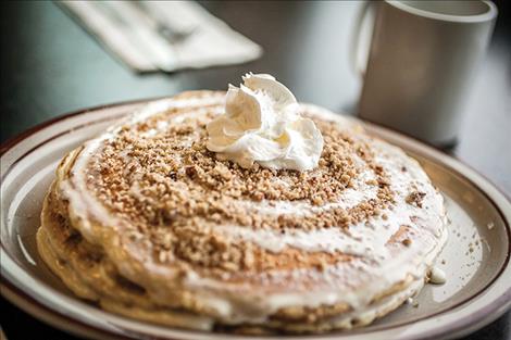 Everything in the restaurant is homemade and breakfast foods include specialty pancakes, breakfast burritos and eggs any style, including omlettes.