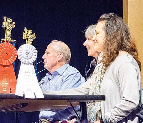 Lake County Spelling Bee Judges Gale Decker, Paula Holle, and Michelle Wood