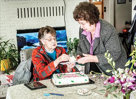Saturday's celebration includes cake and cards hosted by Diane Grant.