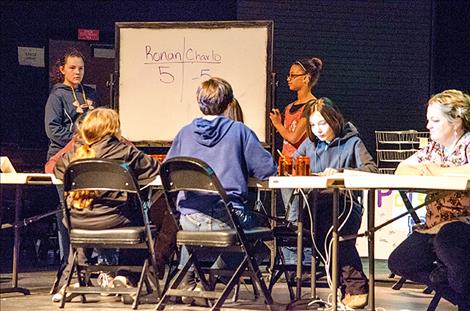Ronan students go up against Charlo during the academic bowl.