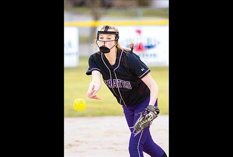 Polson Pirate Kaelyn Smith celebrates the win over Libby.