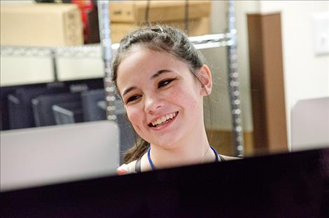 Girls learned about careers in technology during the one-day workshop.