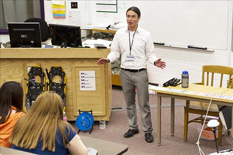 CSKT hydrologist Casy Ryan shares his career with the class.