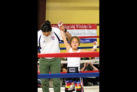 Matiya Nenemay celebrates his victory.