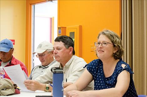 Flathead Reservation Fish and Wildlife Board members listen to presentations during the Wednesday meeting concerning local wildlife.