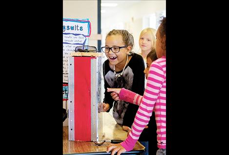  Donna Diaz observes in amazement as a mini tornado begins to take shape. 