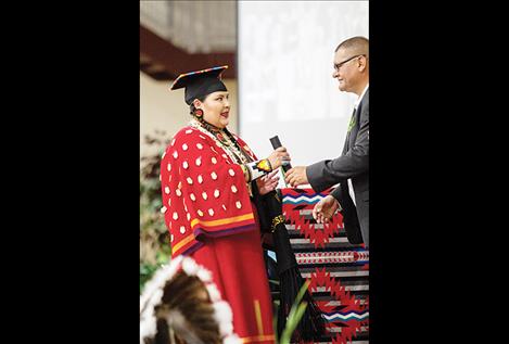  Clarissa Stenstorm receives a Bachelor of Social Work degree.  