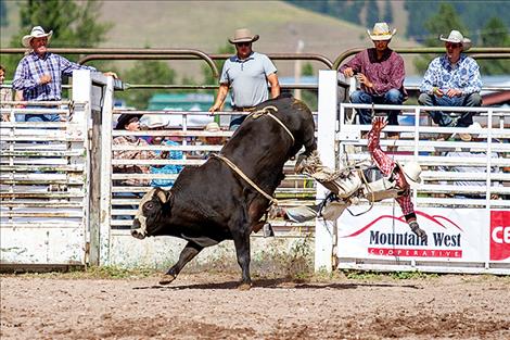 Bulls get 10 and cowboys get one during the Arlee Rodeo.
