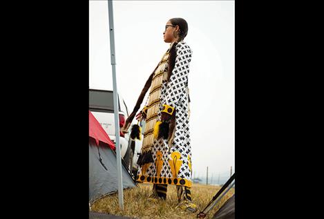 Stephen Hunt’s daughter, Ameah, in her regalia.