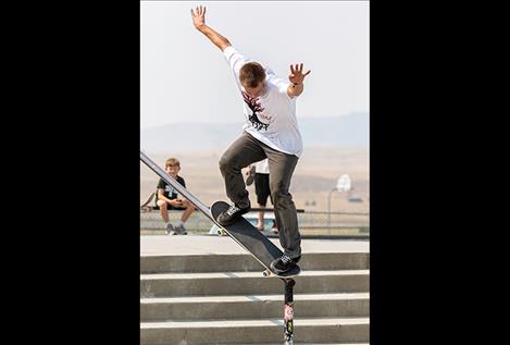 Bradley Pichler rides the rail.