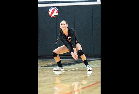 Maiden Lilly Ilac prepares to bump the ball.