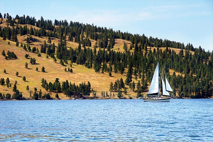 Recent breezes create the perfect afternoon for a sail on Flathead Lake.