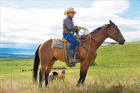 Carl V. Moss of Polson, known for raising quarter horses, is described as a skilled rancher and generous man.