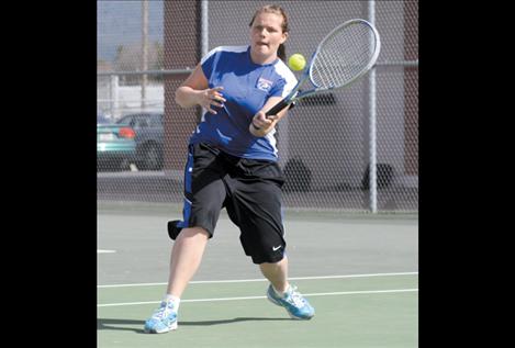 Kayla Billette’s look of determination on the court matches her style of play. Billette would go on to win the majority of her matches during last week’s competitions. 