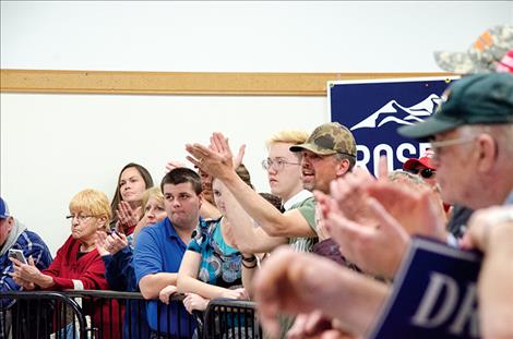 About 250 people attend a Republican-held rally at the Ronan Community Center on Saturday. The General Election will be held on Tuesday, Nov. 6.