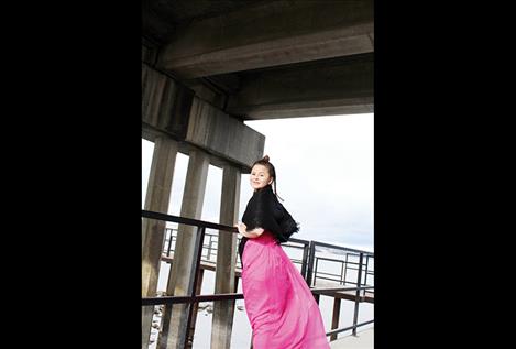 Photo taken by Chandra Whiteman-LaForge beneath the Armed Forces Memorial Bridge in Polson last February.