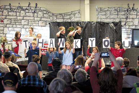 Glacier View School students say thank you to area veterans.