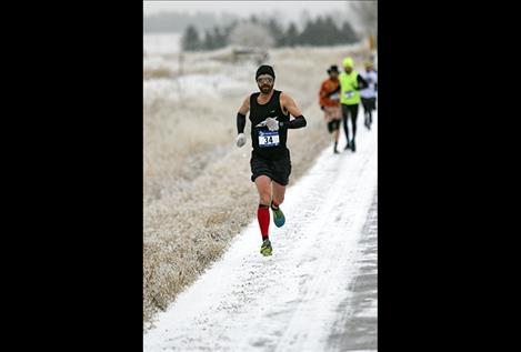 Ebenezer Delaney of Polson came in first for the "Sorry 'Bout That" race at 1 hour, 20 minutes and 40 seconds.