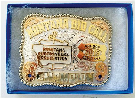 The 2019 Bid Call Championship belt buckle will be presented to the best auctioneer in the state on Friday, Jan. 25. Members of the public are invited to attend and bid on items during the contest.