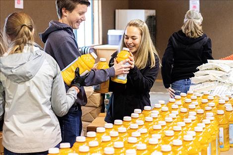 Bottles of juice provide nutrients for which some seniors may not have access due to limited funds. Fresh produce is also available during the spring and summer months through a Senior Farmers Market Coupon grant.