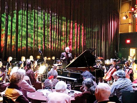 Maestro John Zoltek introduces the music to the audience at the January Gershwin Gala.