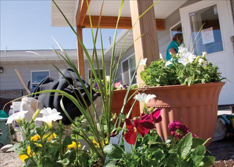 SKC faculty members Heather Licht and Linda Bone and Ace Hardware of Polson donated flowers to beautify Mission Valley Animal Shelter’s entrance area.