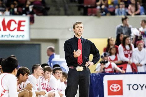 Arlee head coach Zanen Pitts encourages his team.