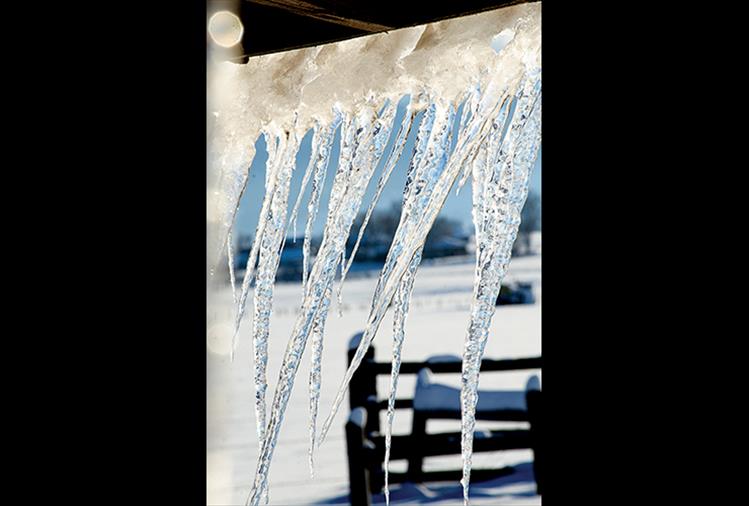 Wind-blown ice in St. Ignatius